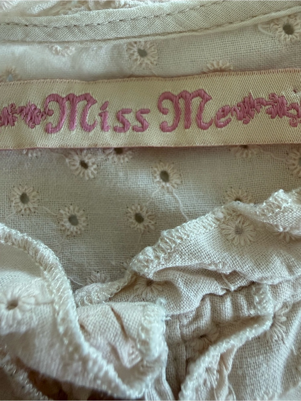 Miss Me Blush Eyelet Ruffle Button-Front Shirt - Picture 2 of 11